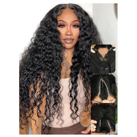 Vshow Deep Wave V Part Wig Human Hair, - Picture 1 of 6